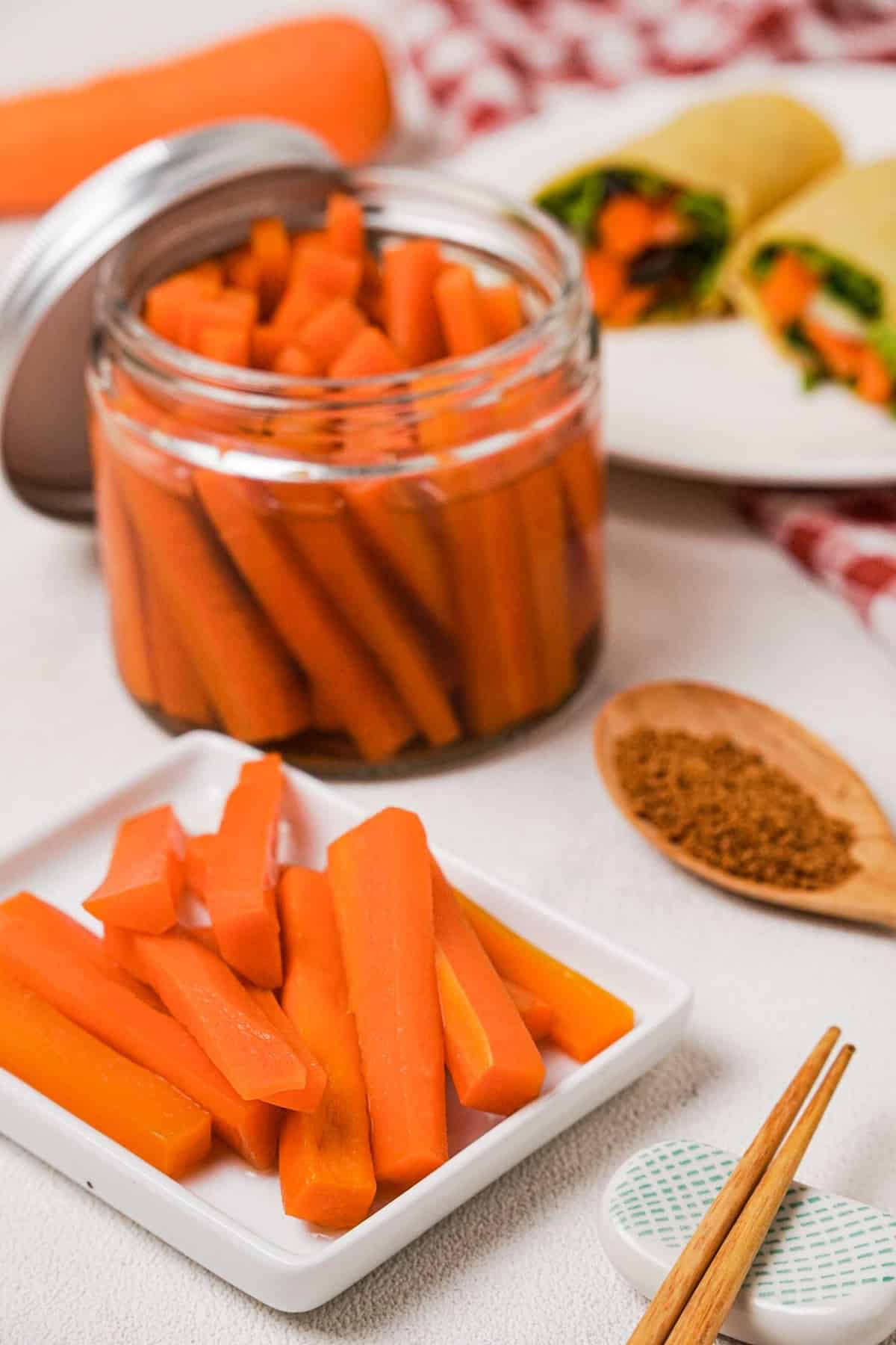 Quick pickled carrots ready 2