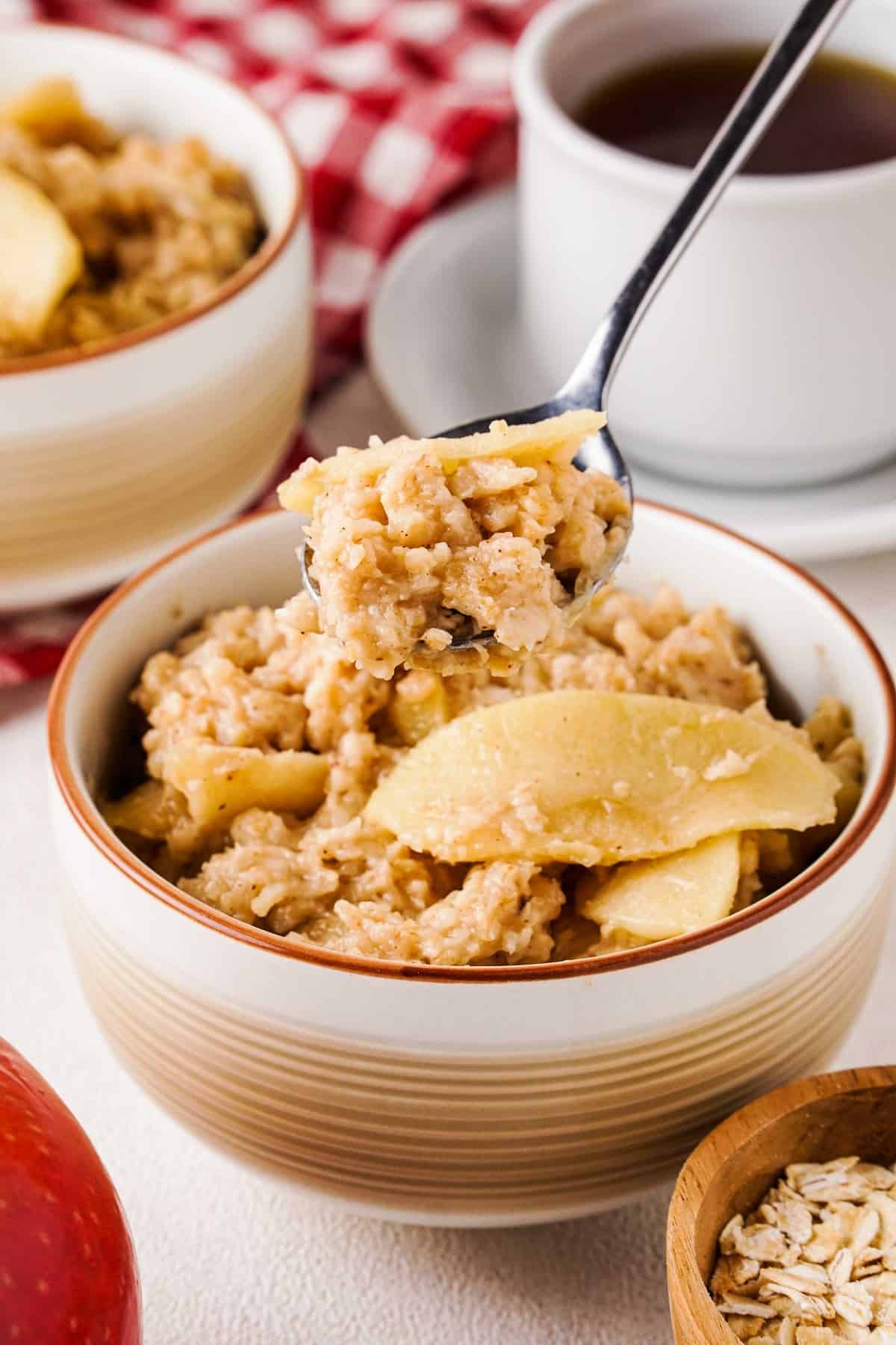 Slow apple cinnamon oatmeal ready 6