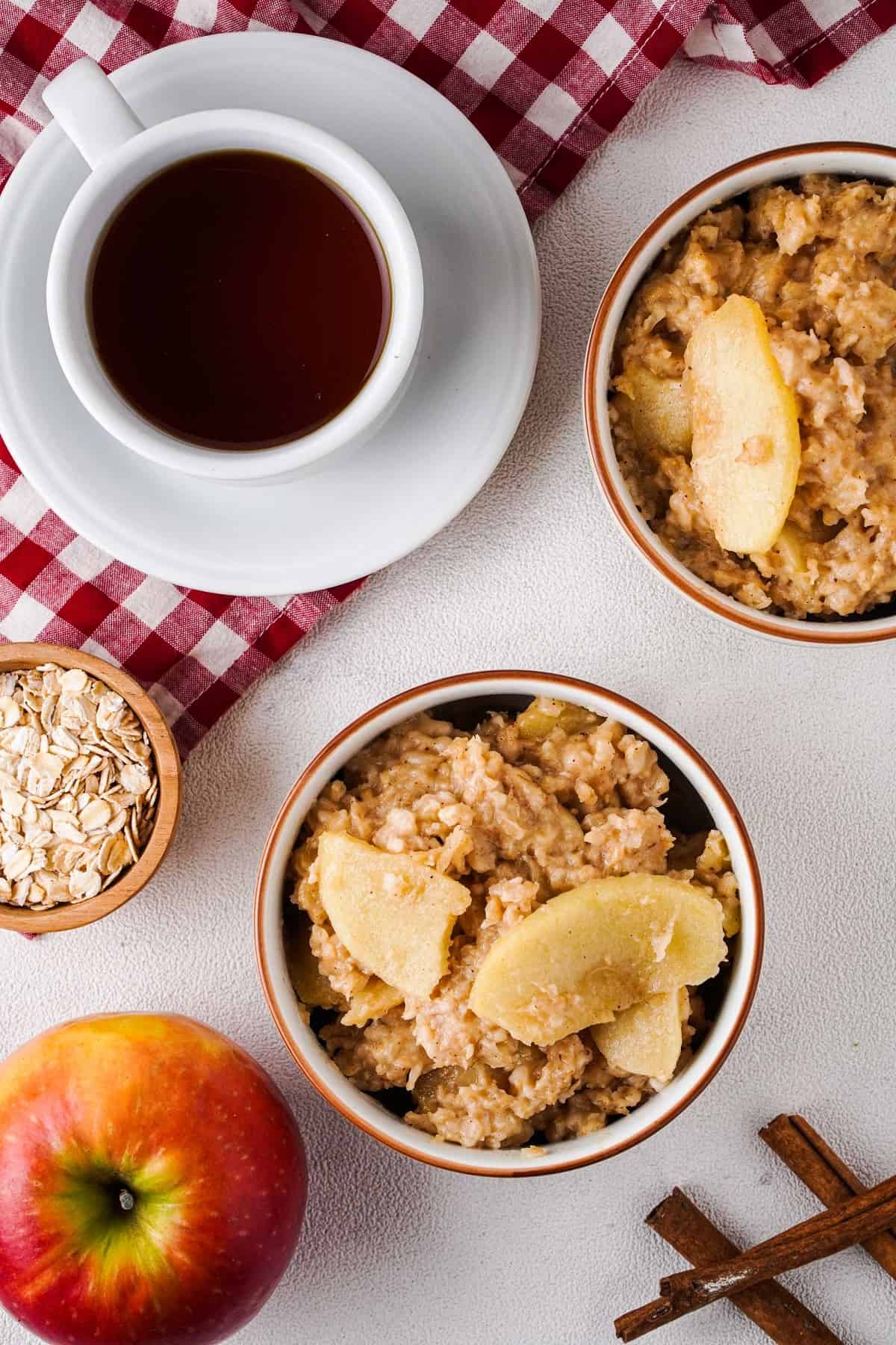 Slow apple cinnamon oatmeal ready 8