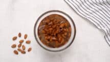 Soak the almonds for at least 2 hours or let them go overnight