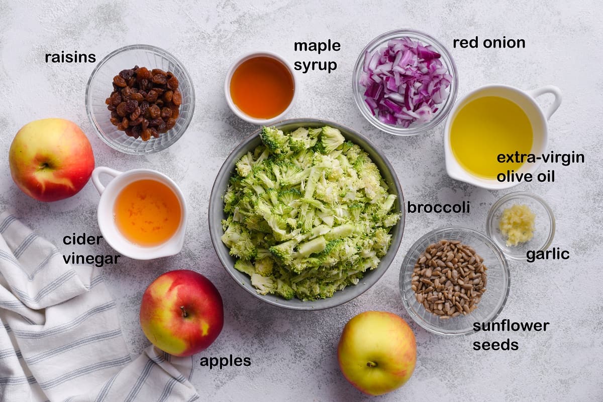 Vegan broccoli salad ingredients labels