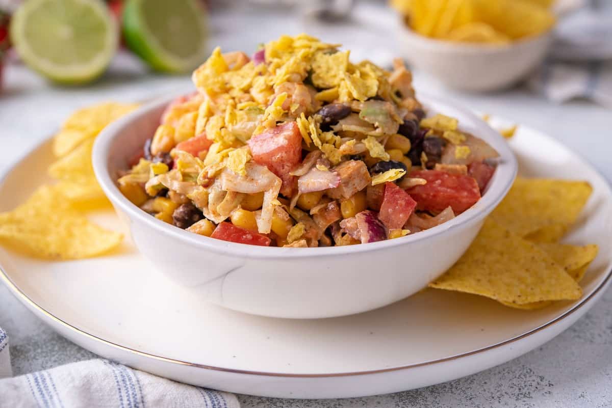 Vegan taco salad ready 4