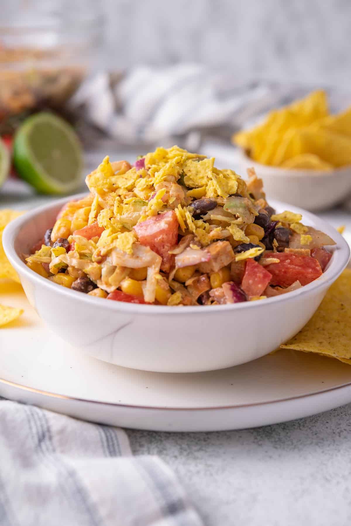 Vegan taco salad ready 7