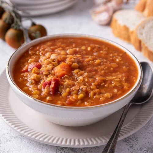 Red lentil soup ready 5