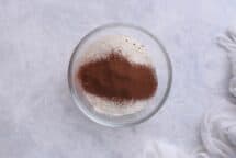 Sift in cocoa powder and baking soda