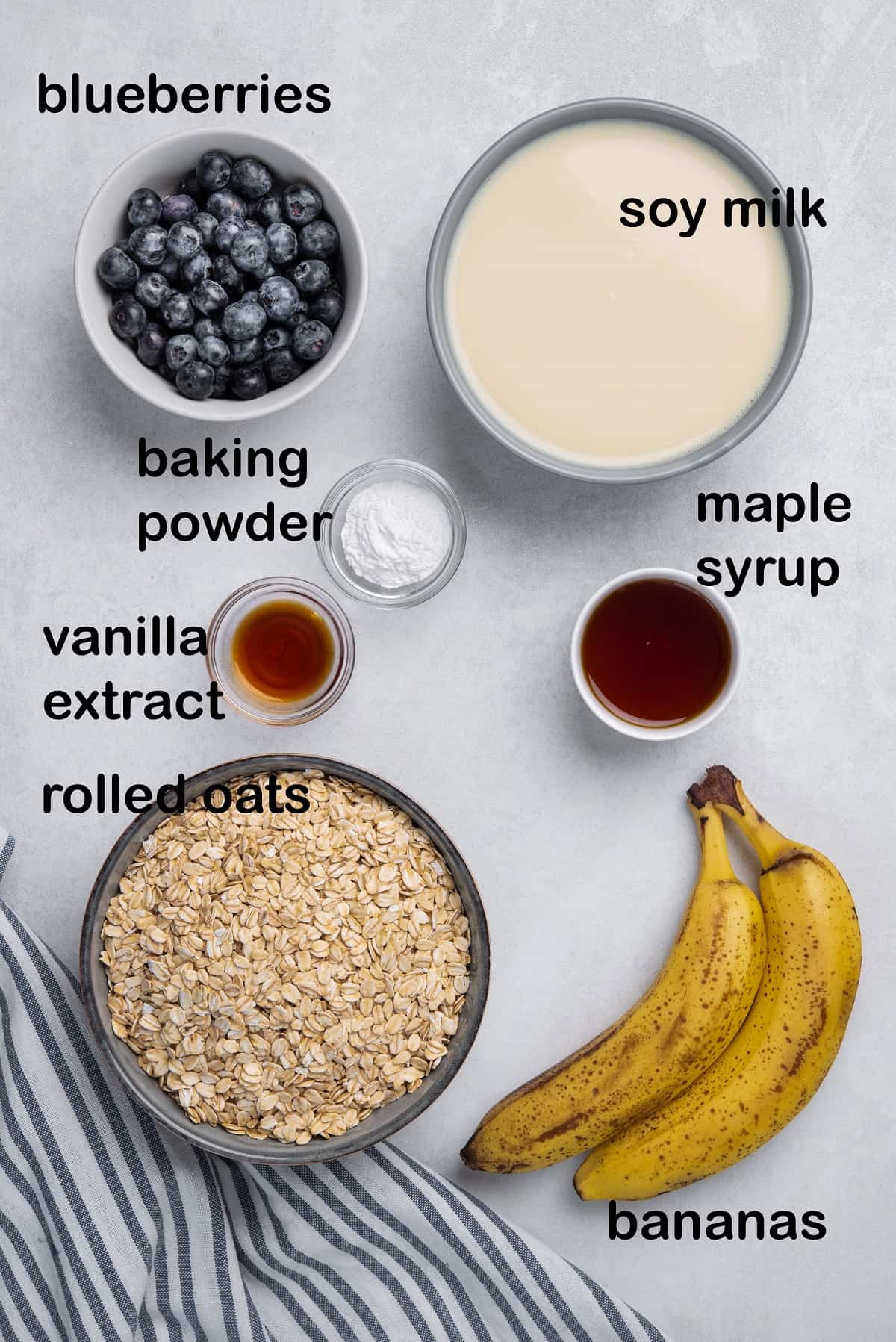 Vegan baked oatmeal ingredients labels