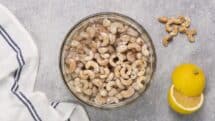 Cover the cashews with water and let soak