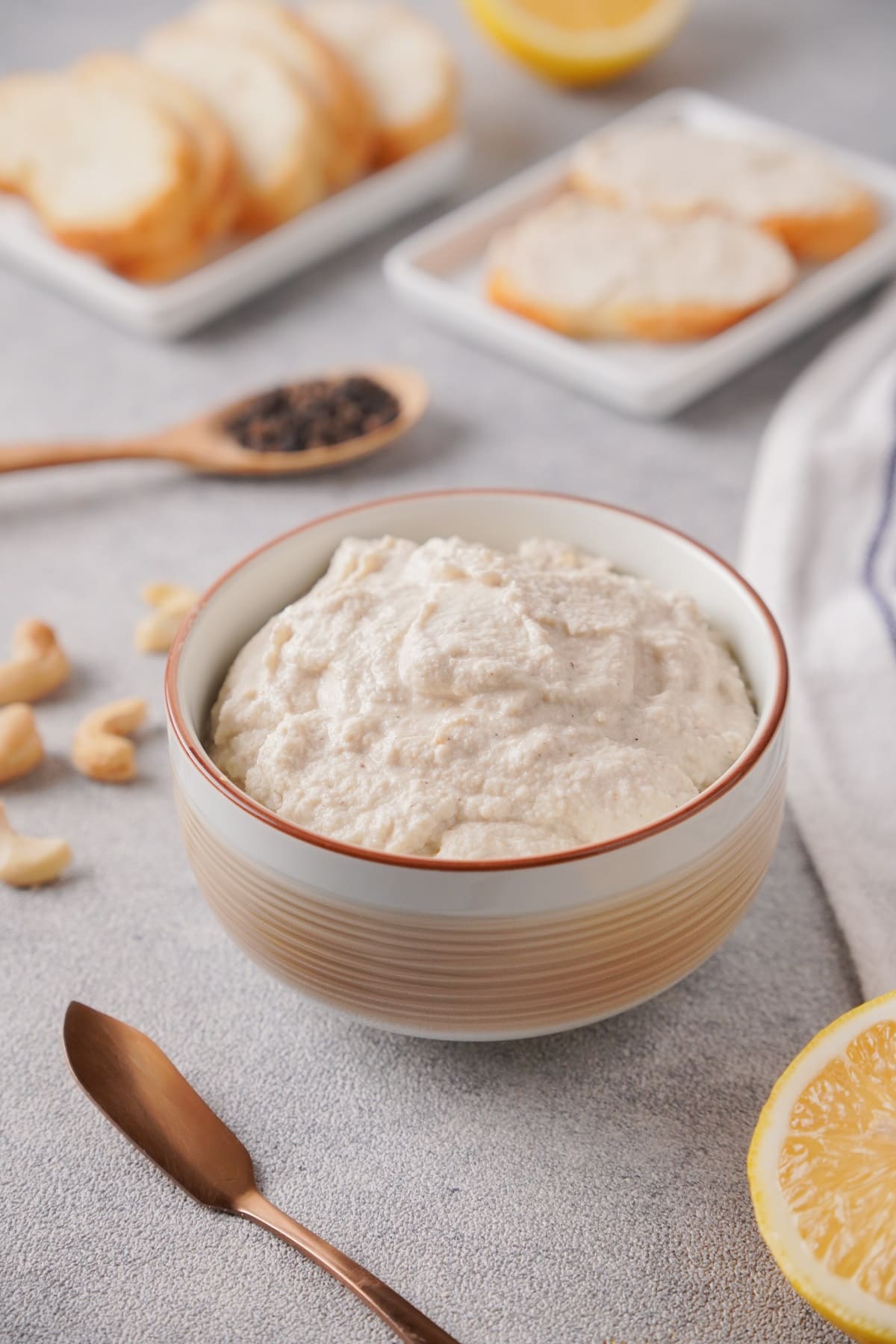 Vegan cashew cheese spread ready 10