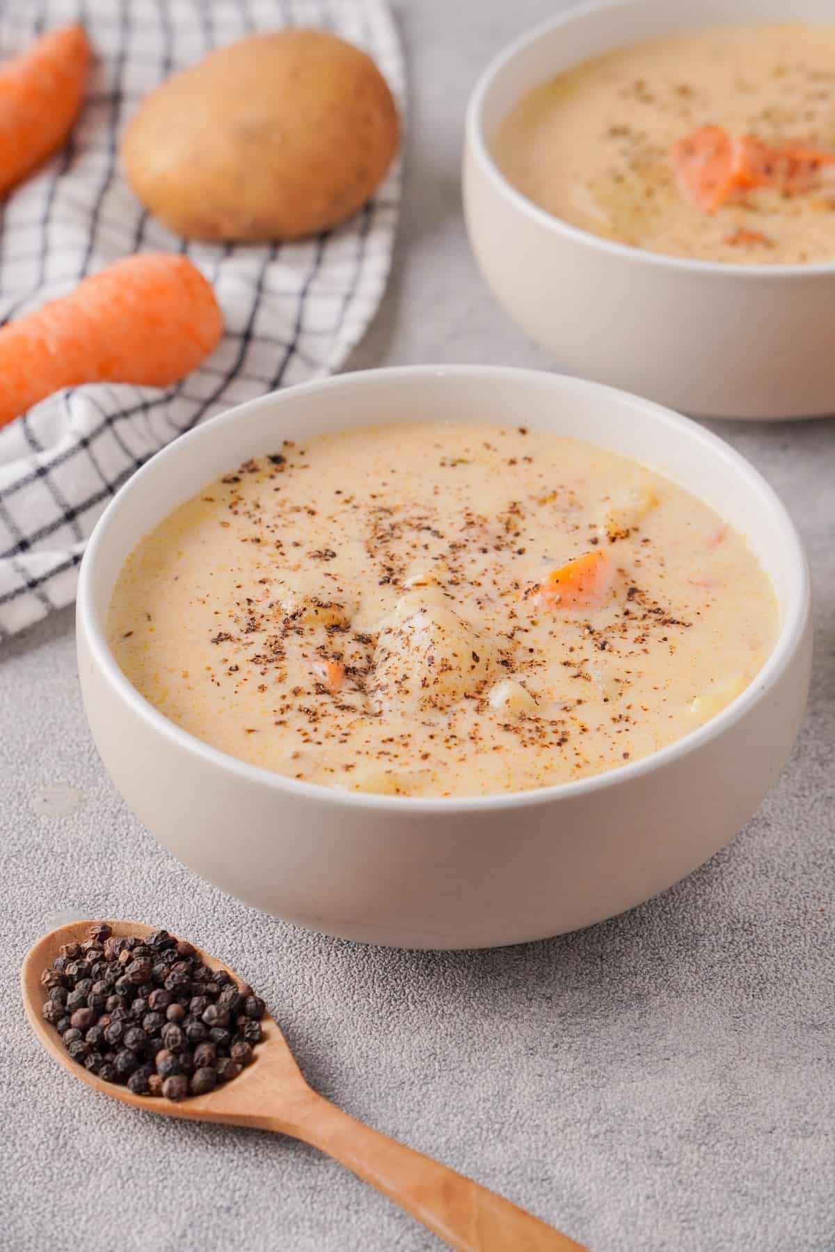 Vegan baked potato soup ready 4