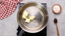 Melt the dairy free butter in a skillet