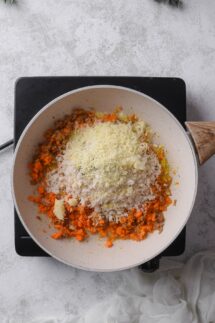 Add garlic panko vegan parmesan cheese Italian seasoning and remaining spices