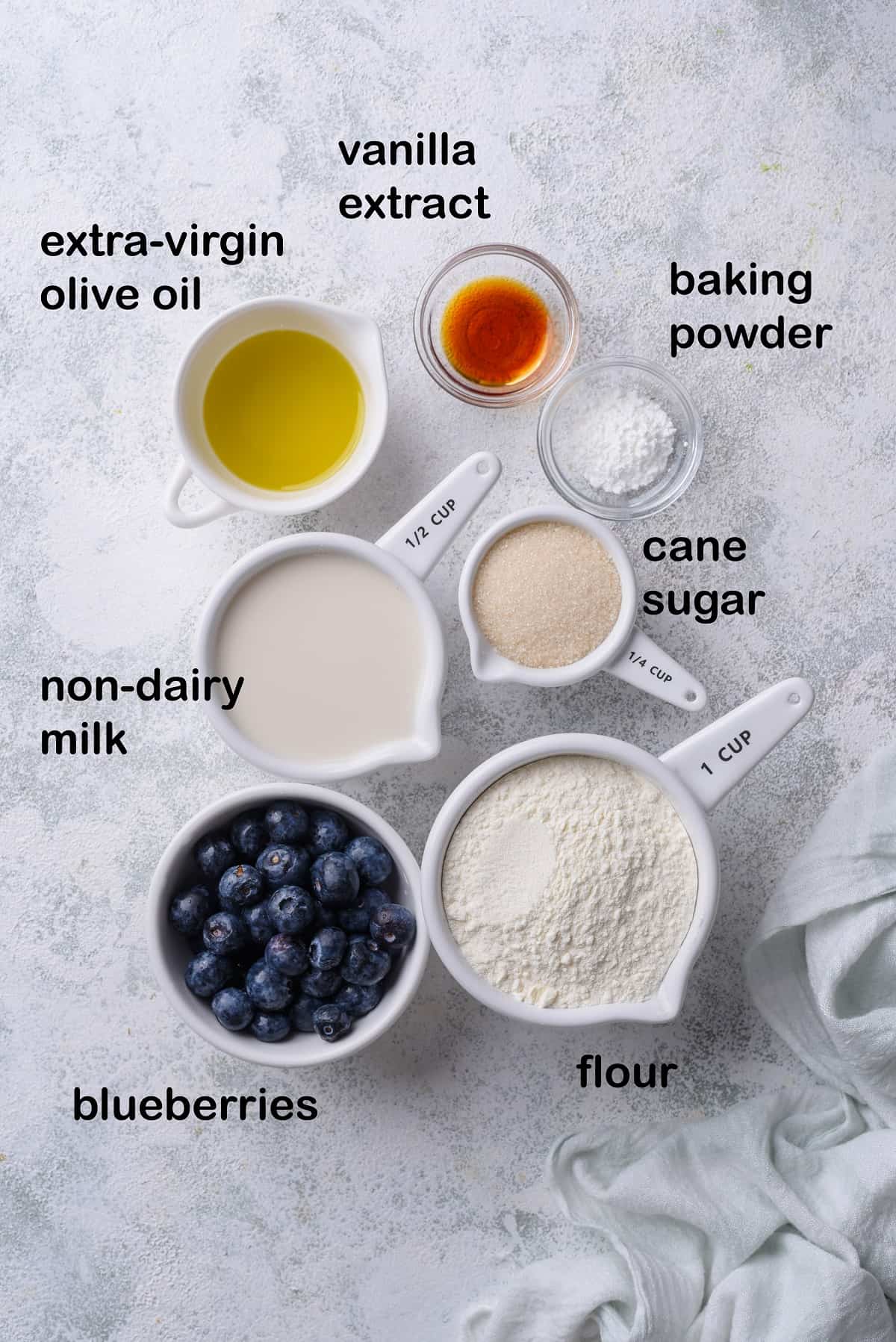 Vegan blueberry muffins ingredients labels