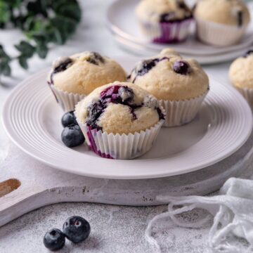 Vegan blueberry muffins ready 2