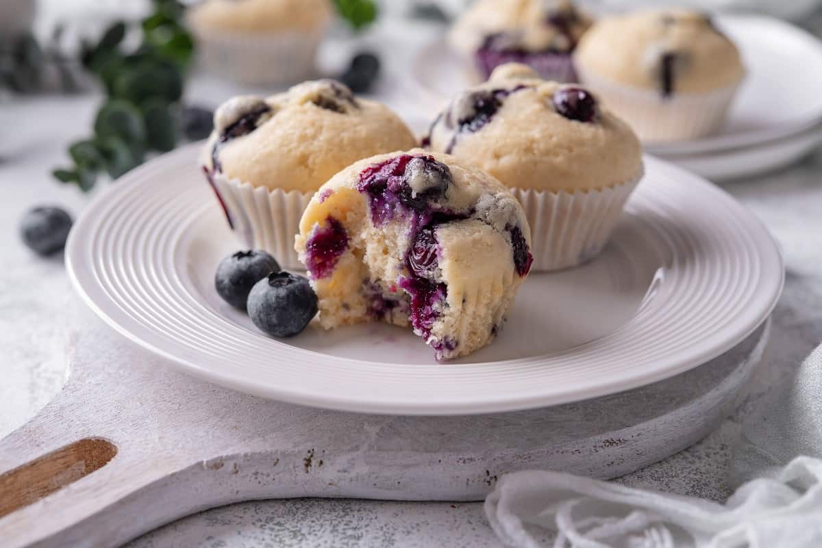 Vegan blueberry muffins ready 9