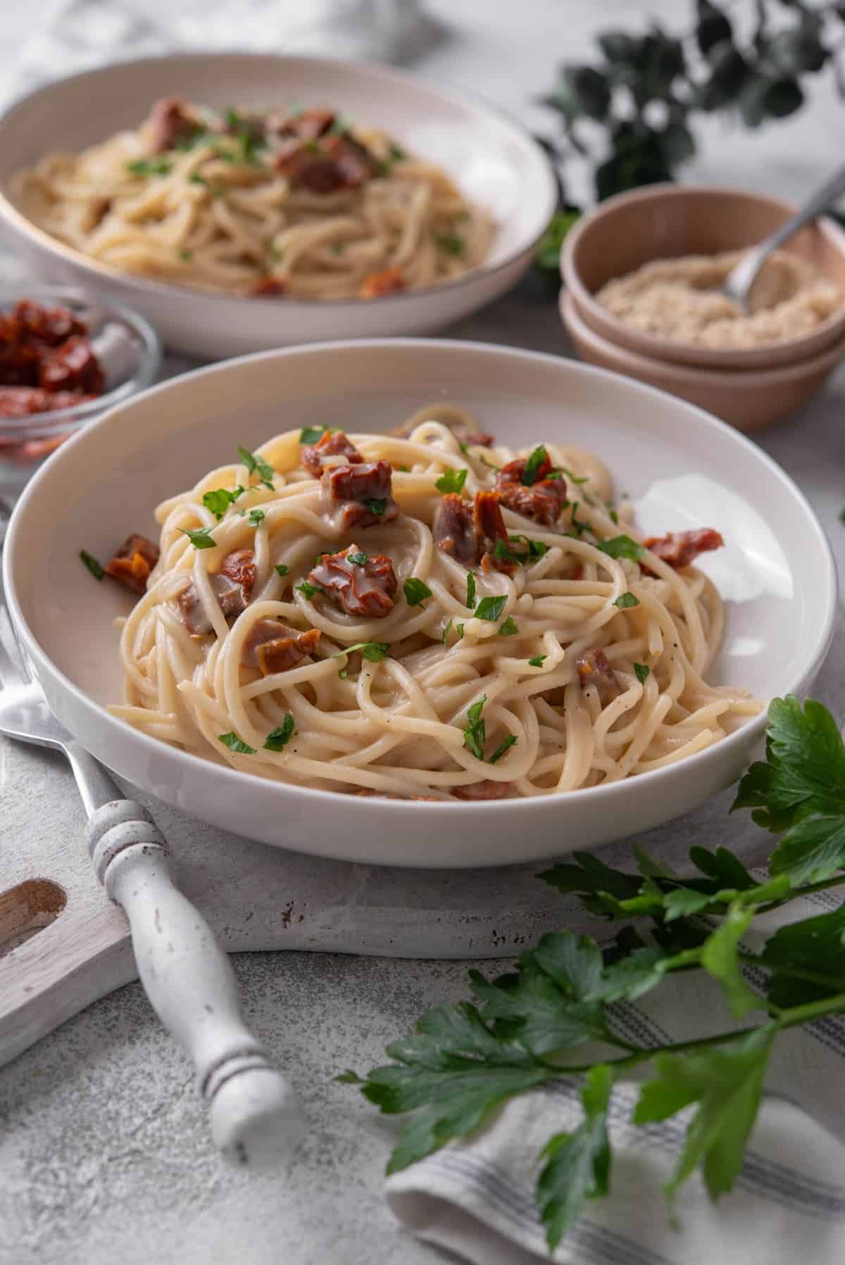 Vegan carbonara ready 7