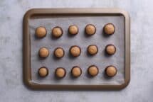 Using a toothpick dip balls into melted chocolate covering about ¾ of the ball