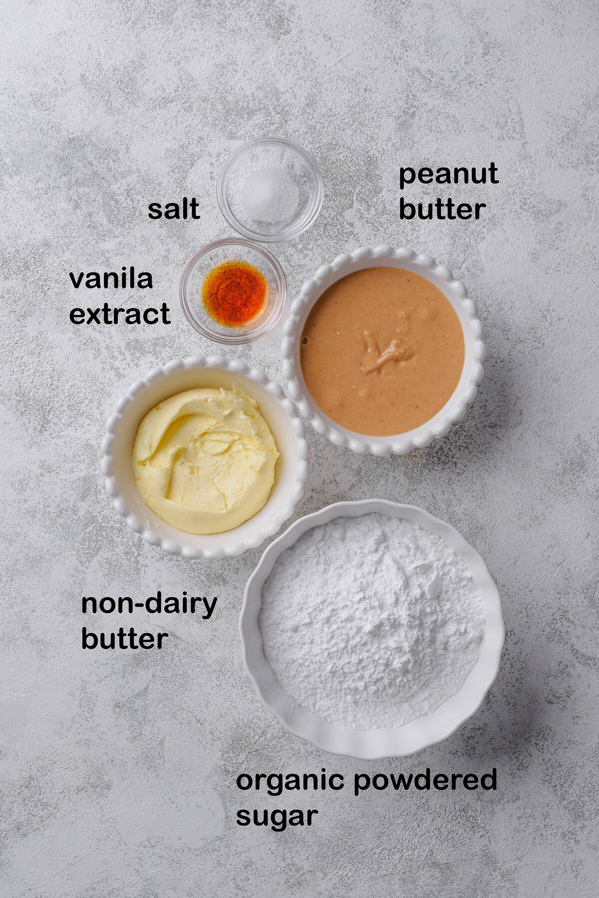 Vegan peanut butter fudge ingredients labels