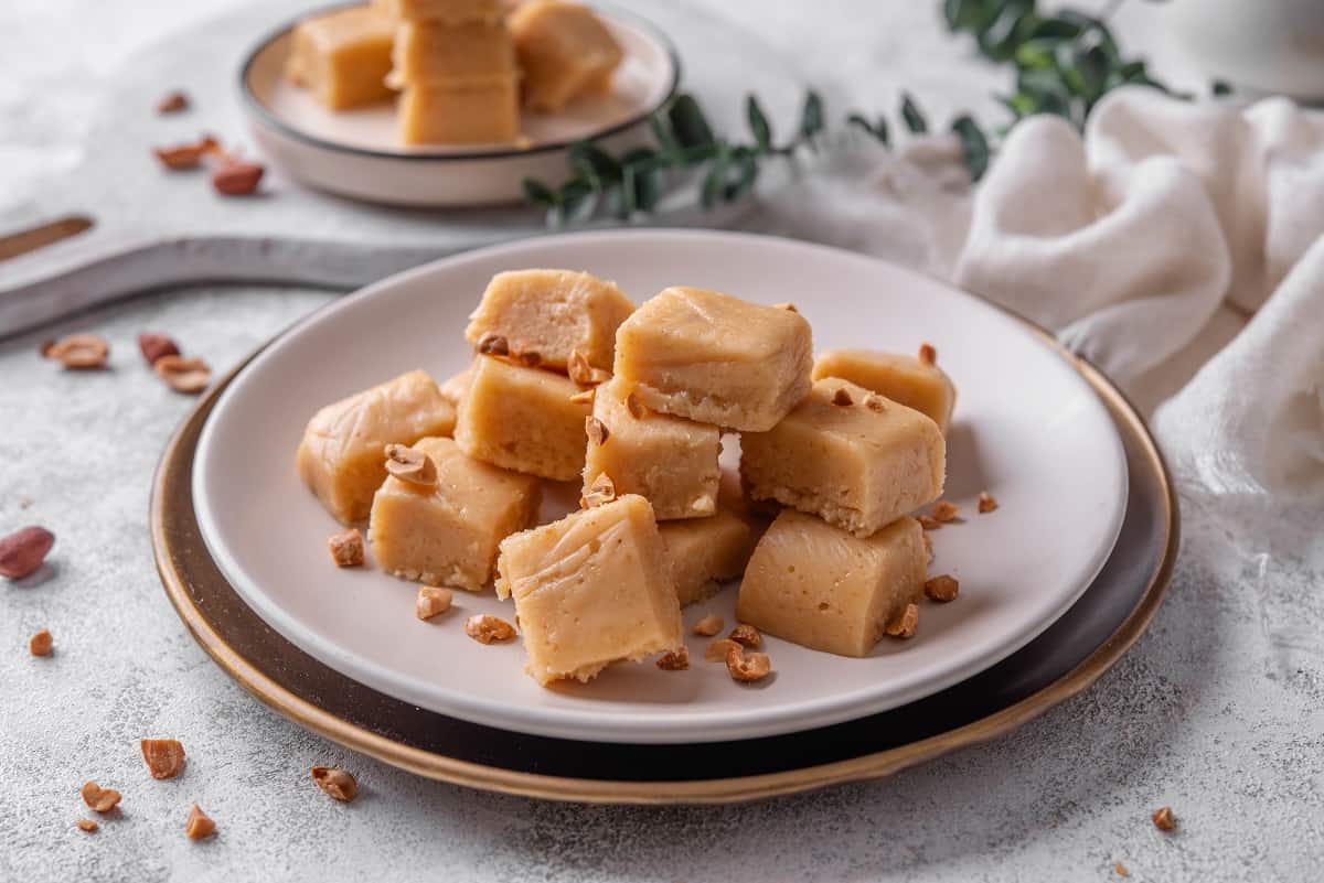 Vegan peanut butter fudge ready 2