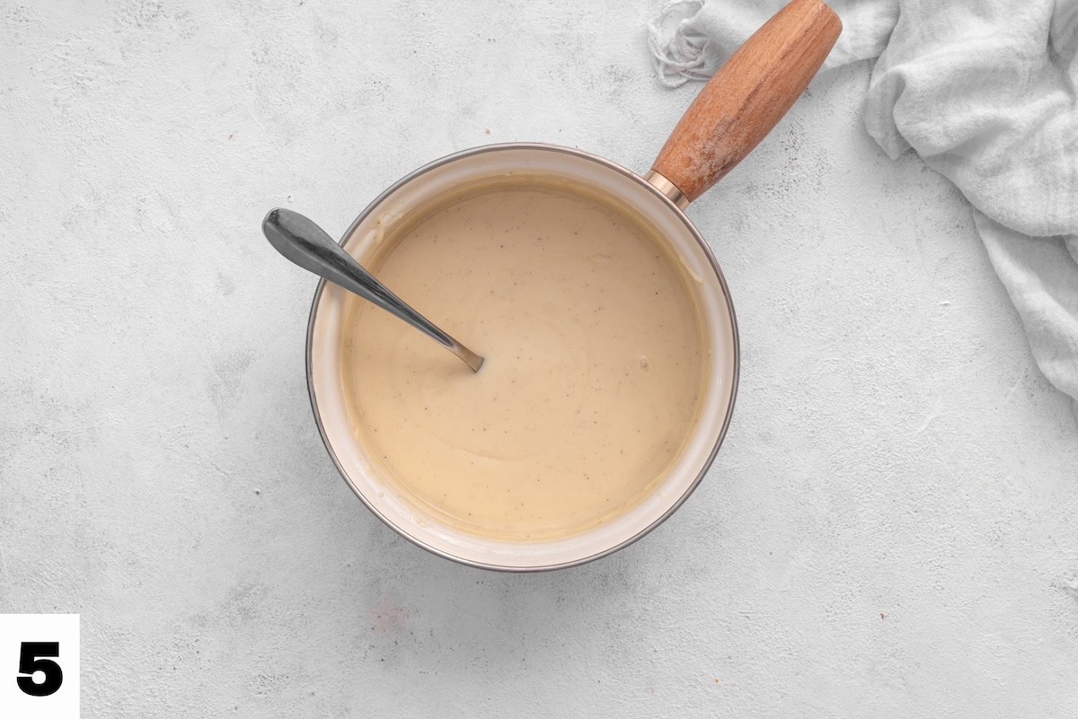 step 5 of the vegan bechamel sauce recipe